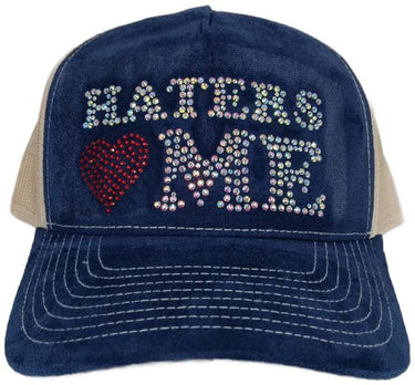 Haters Love Me Rhinestone Trucker Hat – Multi color - Clique Apparel