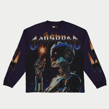 Godspeed - Sputnik Long Sleeve T-Shirt - Navy - Clique Apparel