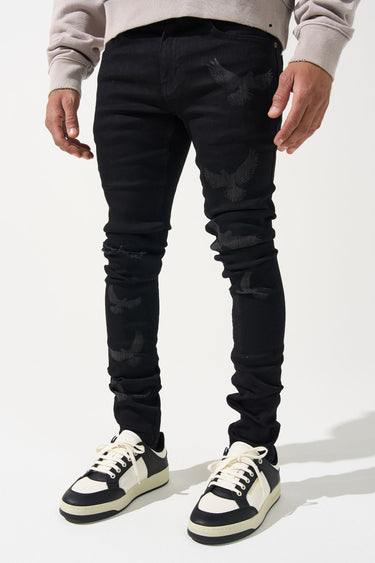 Serenede - "PEACE" Black Jeans - Clique Apparel