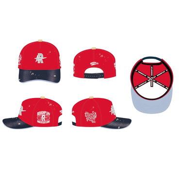 RoughPlay - Vintage Snapback Red/Silver - Clique Apparel