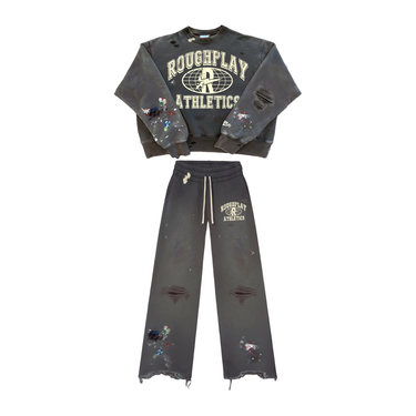 RoughPlay - Og Logo Grey Crewneck set - - Clique Apparel