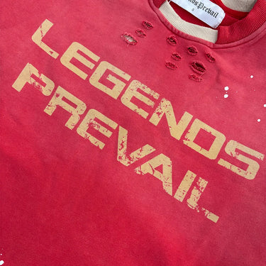 LP - Twofer Crew Neck Red - Clique Apparel