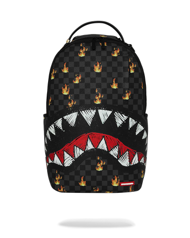 Sprayground - Super Hot Fire Sharks In Paris Backpack - Clique Apparel