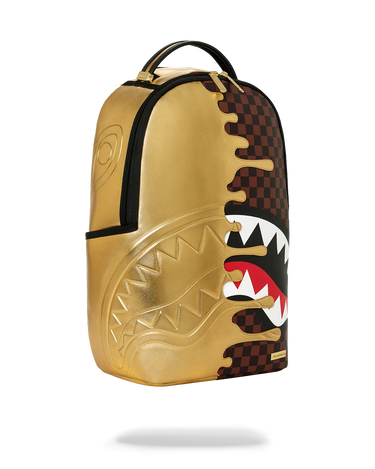 Sprayground - Sharks In Paris Gold Drip DLXSV Backpack - Clique Apparel
