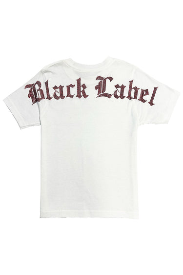 Black Label - Kids Black Label Red Bling Tee - White - Clique Apparel
