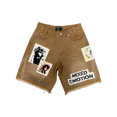 Mixed Emotion - Chaos Crpntr Shorts Brown - - Clique Apparel
