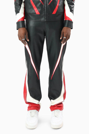 Smoke Rise - Club Circuit Racing PU Pants - Red - Clique Apparel