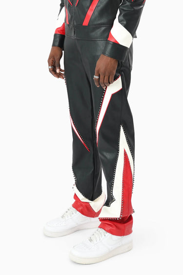 Smoke Rise - Club Circuit Racing PU Pants - Red - Clique Apparel