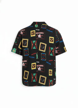 True Religion - SS Camp Collar Resort Shirt - Black - Clique Apparel