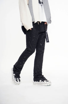 Valabasas - Shea Stacked Jean -Jet Black - Clique Apparel
