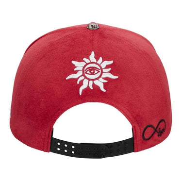 Godspeed - Insignia Leather suede hat- Red black - Clique Apparel