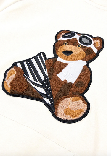 PAPER PLANE HOODIE- AVIATOR BEAR - Clique Apparel