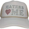 Haters Love Me Rhinestone Trucker Hat – Multi color - Clique Apparel