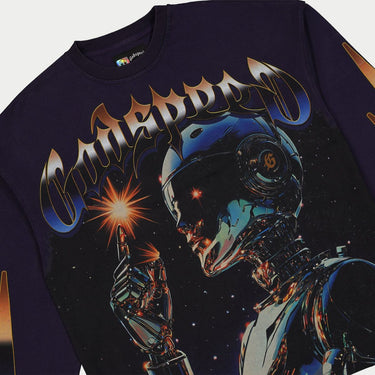 Godspeed - Sputnik Long Sleeve T-Shirt - Navy - Clique Apparel