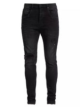 Load image into Gallery viewer, Purple - P002 Black Repair Jeans