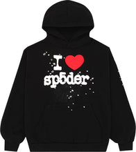 Load image into Gallery viewer, Spider - I Love Sp5der Hoodie – Black