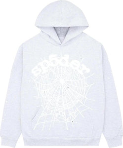 Sp5der - OG Web Hoodie 'Heather Grey' - Clique Apparel