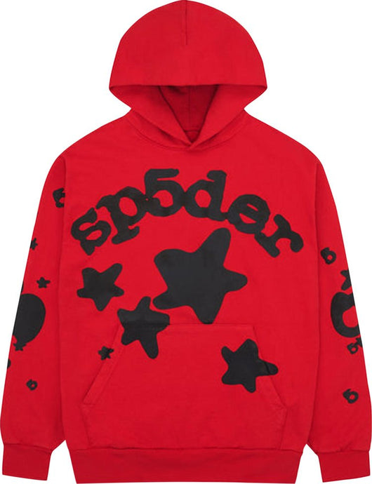 Sp5der Worldwide Beluga Hoodie - Red/Black