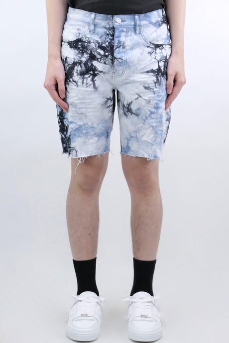 P020 TIE DYE SHORTS - BLUE/BLACK - Clique Apparel