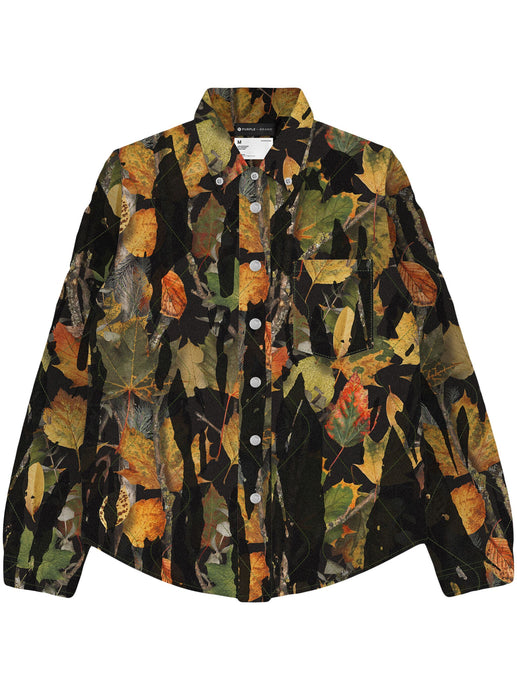 Purple Brand – Drip Camo Quilted Shirt  P313