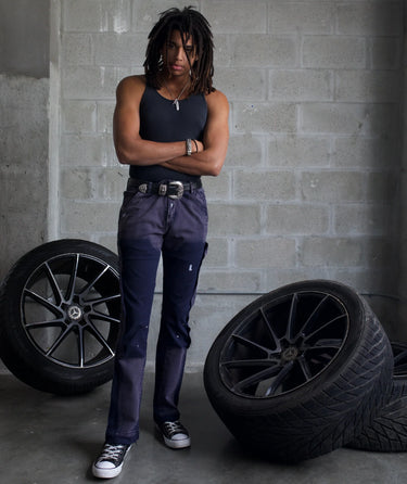 Triple Sevens - Flare Jeans - Navy - Clique Apparel