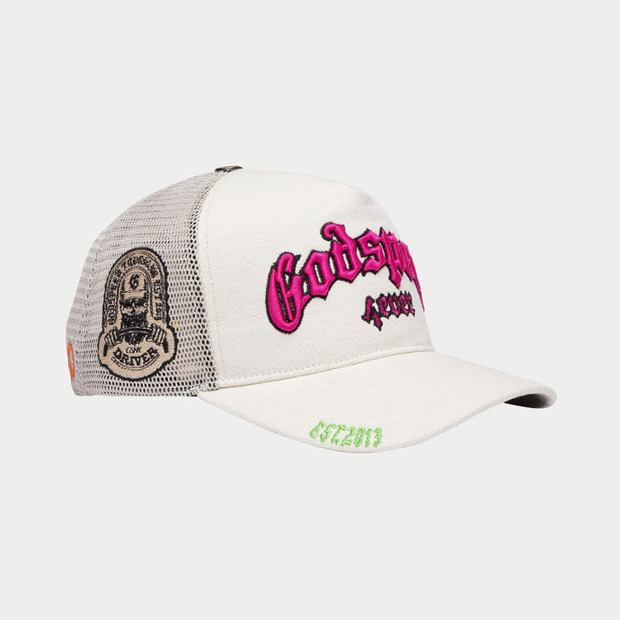 Godspeed - GS Hat White/Fusia