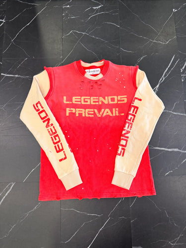 LP - Twofer Crew Neck Red - Clique Apparel