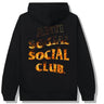 Anti Social Social Club - a fire inside of a flame - Hoodie - Black - Clique Apparel