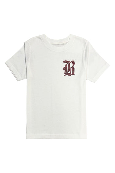 Black Label - Kids Black Label Red Bling Tee - White - Clique Apparel