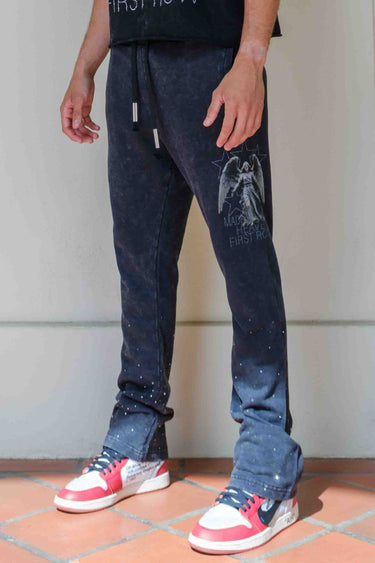First Row - Made In Heaven Shining Angel Joggers  - Black - Clique Apparel