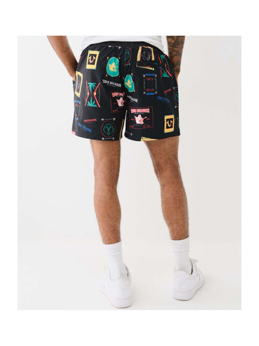 True Religion - Folk Print Shorts - Black - Clique Apparel