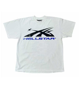 Hellstar - Sport Gel Logo Tee - White/Blue