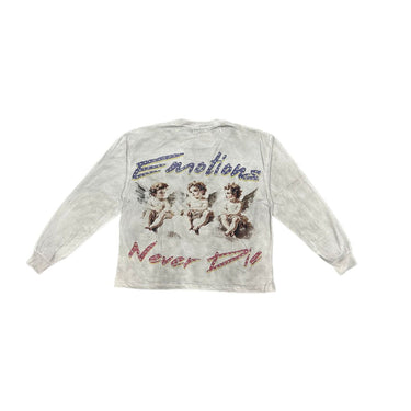 Mixed Emotion - Triplets Long Sleeve - White - Clique Apparel