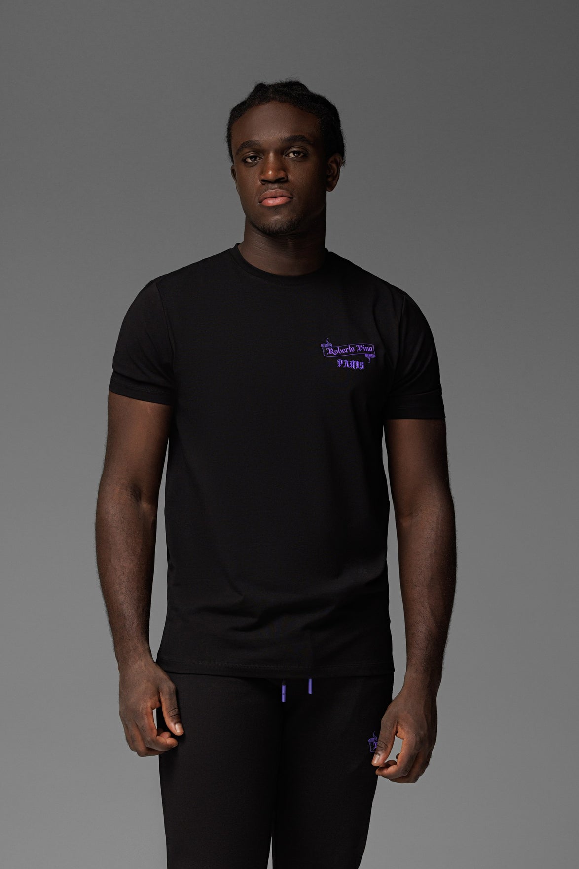 RV- One Paris T-shirt Black-Purple