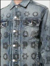 Load image into Gallery viewer, Purple Brand Monogram - Leopard Print Denim Jacket - Blue - Clique Apparel