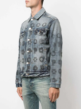 Load image into Gallery viewer, Purple Brand Monogram - Leopard Print Denim Jacket - Blue - Clique Apparel