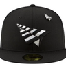Paper Plane - The Original 59Fifty Fitted Hat W/ Green Undervisor - Clique Apparel