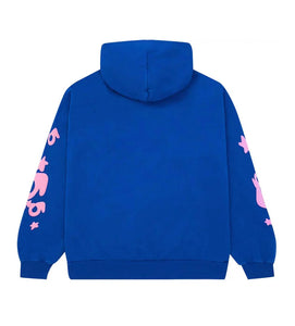 Sp5der - Pink/blue Beluga hoodie