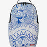 Sprayground - Blue Ink Doodle White Backpack - Clique Apparel