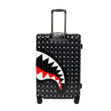Sprayground - Gray Peeking Character Sketch Full Size Luggage - Clique Apparel