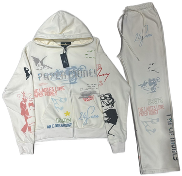 Paper Money - International Joggers - White - Clique Apparel