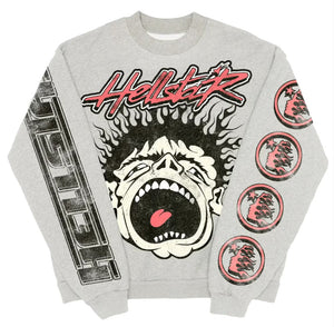 Hellstar - Hellstar Records Crewneck - Grey - Clique Apparel