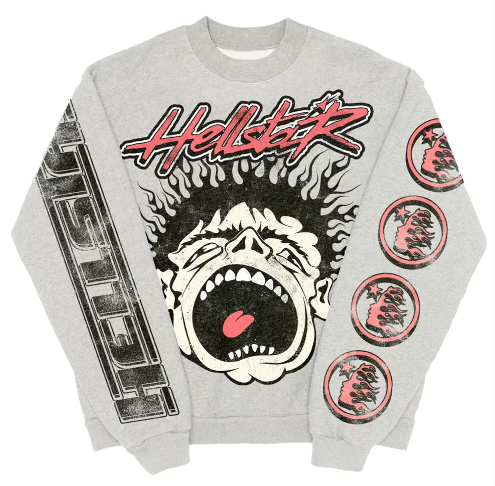 Hellstar - Hellstar Records Crewneck - Grey - Clique Apparel