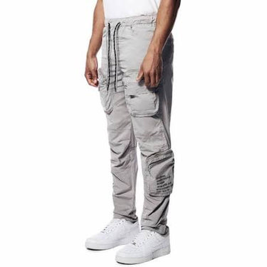 smoke rise - Men's Utility Nylon Cargo Pants - Light Grey