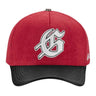Godspeed - Insignia Leather suede hat- Red black - Clique Apparel