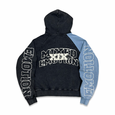 Mixed Emotion- Blue Split Decision Hoodie - Clique Apparel