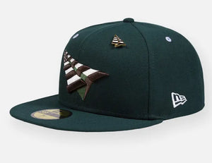 Paper Planes Crown 9 Fifty Snapback Hat - Green