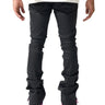 Serenede - "Caviar" wax stacked jeans - Clique Apparel