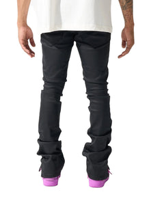 Serenede - "Caviar" wax stacked jeans