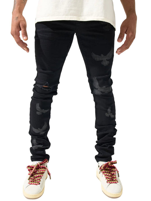 SERENEDE PEACE BLACK JEANS - Clique Apparel